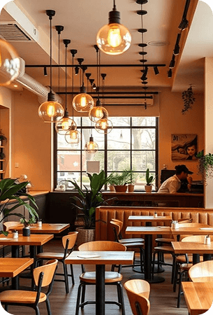 Platform 9 café interior seating