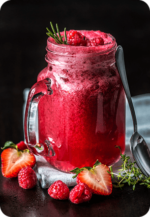 Fresh berry juice at Platform 9
