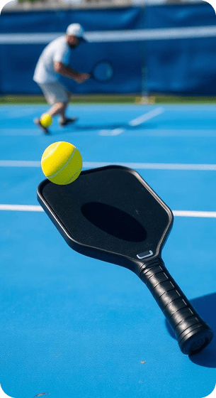 Pickleball paddle and ball at Stadium 365